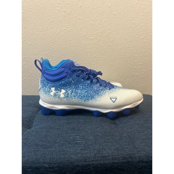 Under Armour Men's Spotlight Fran 2.0 Football Shoe, Royal Blue/White Size 11 - Picture 4 of 9